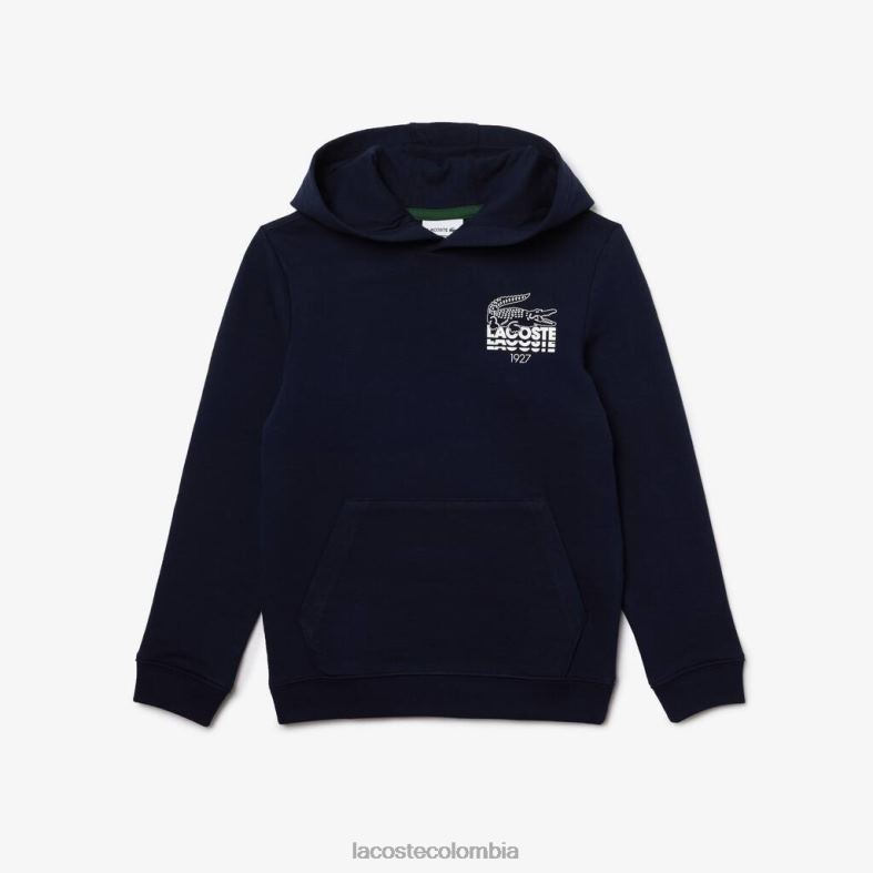 sudadera con capucha de cocodrilo Azul marino Lacoste ropa niños 80XZX3203