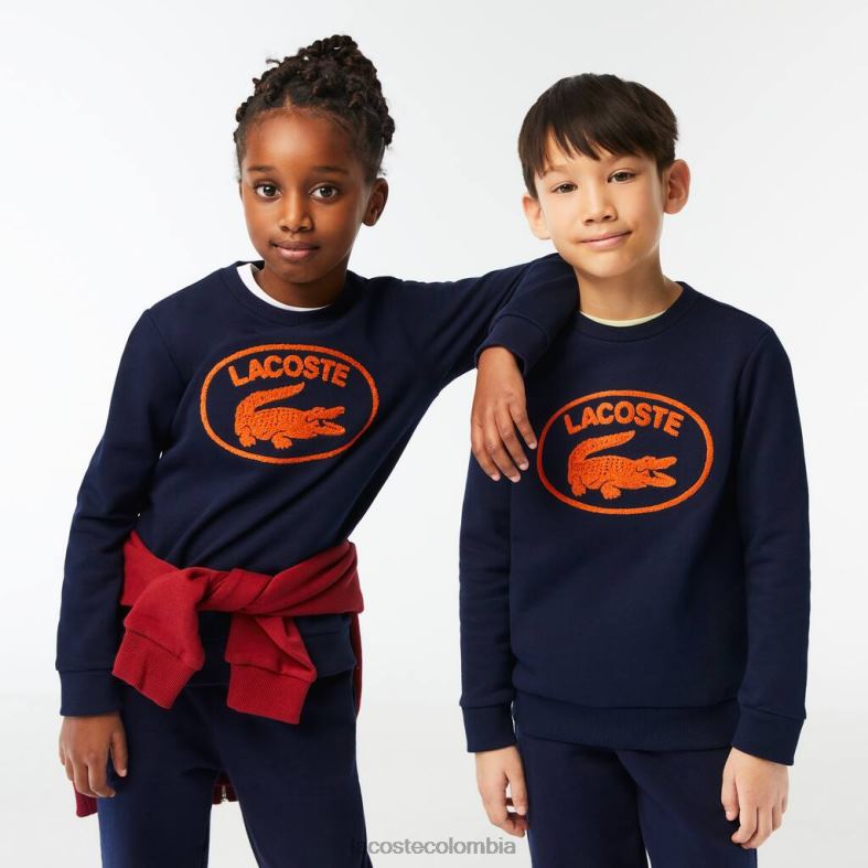 sudadera con bloques de color y la marca en contraste Azul marino Lacoste ropa niños 80XZX3056