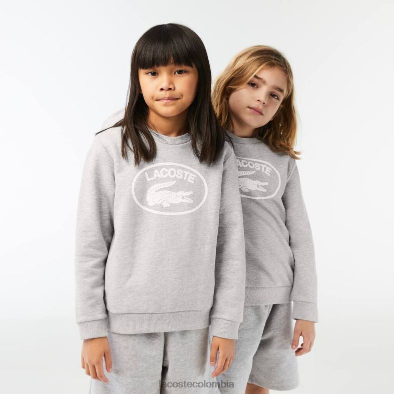 sudadera con bloques de color y la marca en contraste gris chino/blanco Lacoste ropa niños 80XZX3058