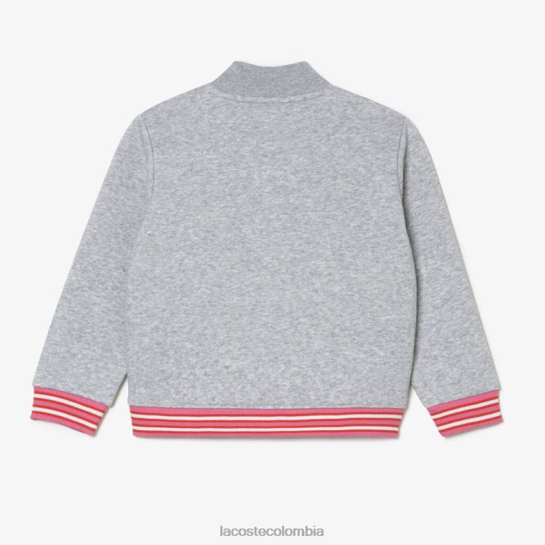 sudadera de lana con botones lomo gris Lacoste ropa niños 80XZX3045