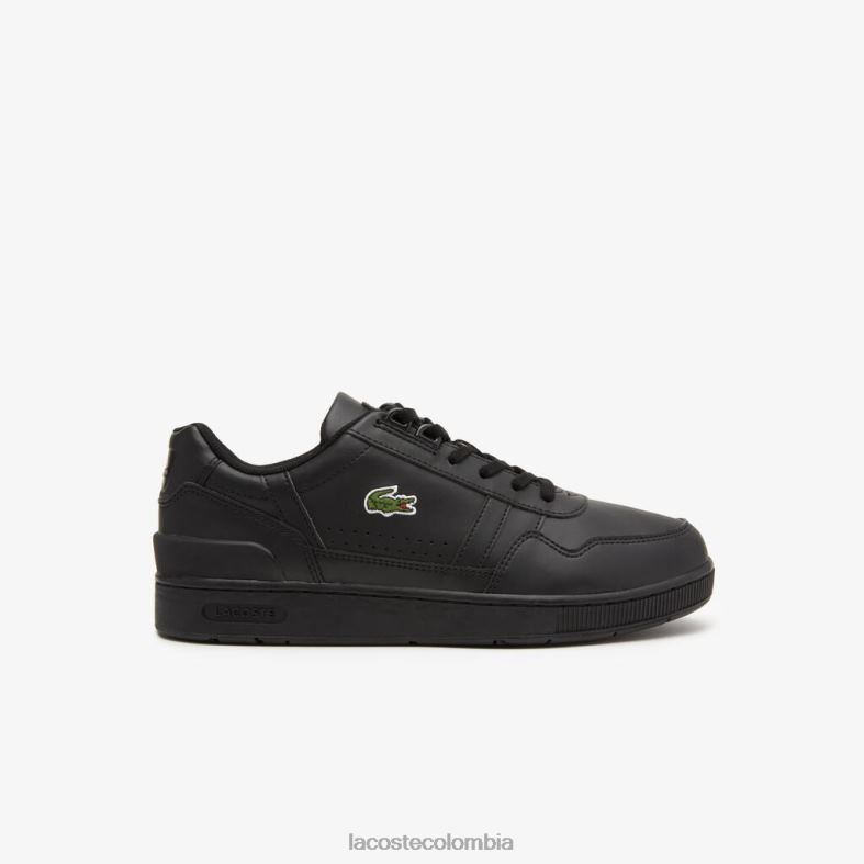 zapatillas deportivas con clip en forma de T de material sintético negro Lacoste zapatos niños 80XZX3314