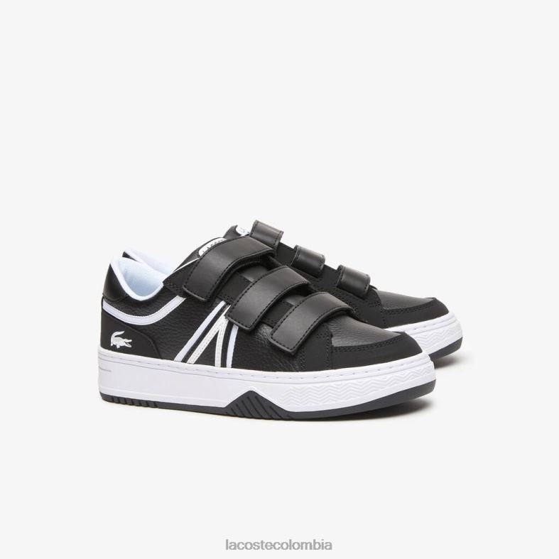 zapatillas sinteticas l001 blanco negro Lacoste zapatos niños 80XZX3324