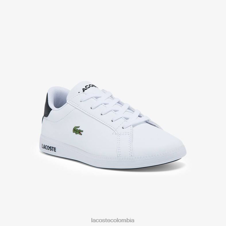 zapatillas graduadas blanco negro Lacoste zapatos niños 80XZX3302
