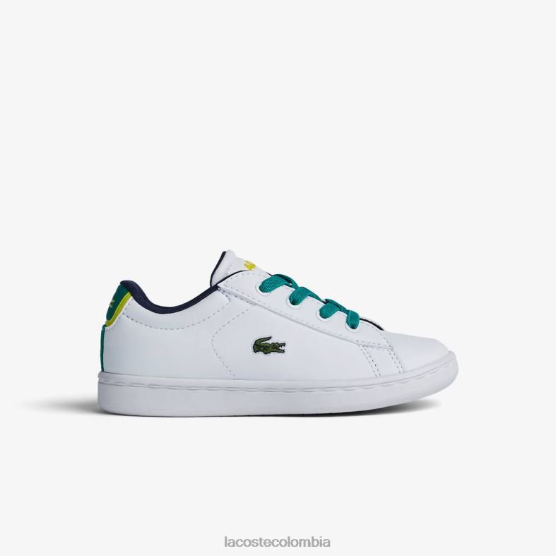 zapatillas sinteticas carnaby blanco verde Lacoste zapatos niños 80XZX2985