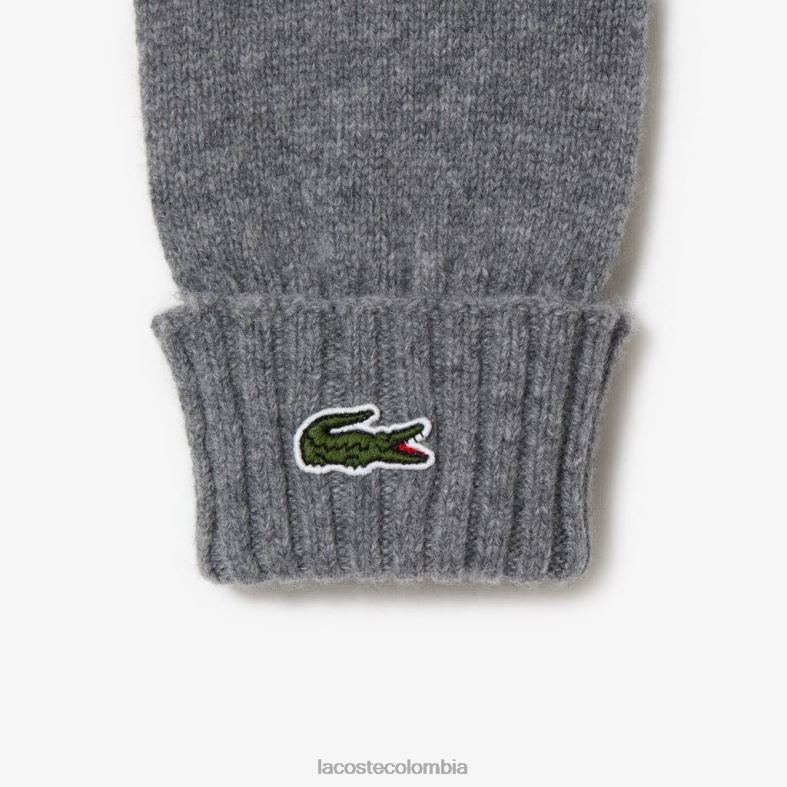 guantes de punto de lana lomo gris Lacoste accesorios unisexo 80XZX2337