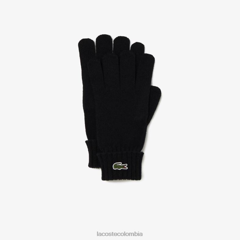 guantes de punto de lana negro Lacoste accesorios unisexo 80XZX2336