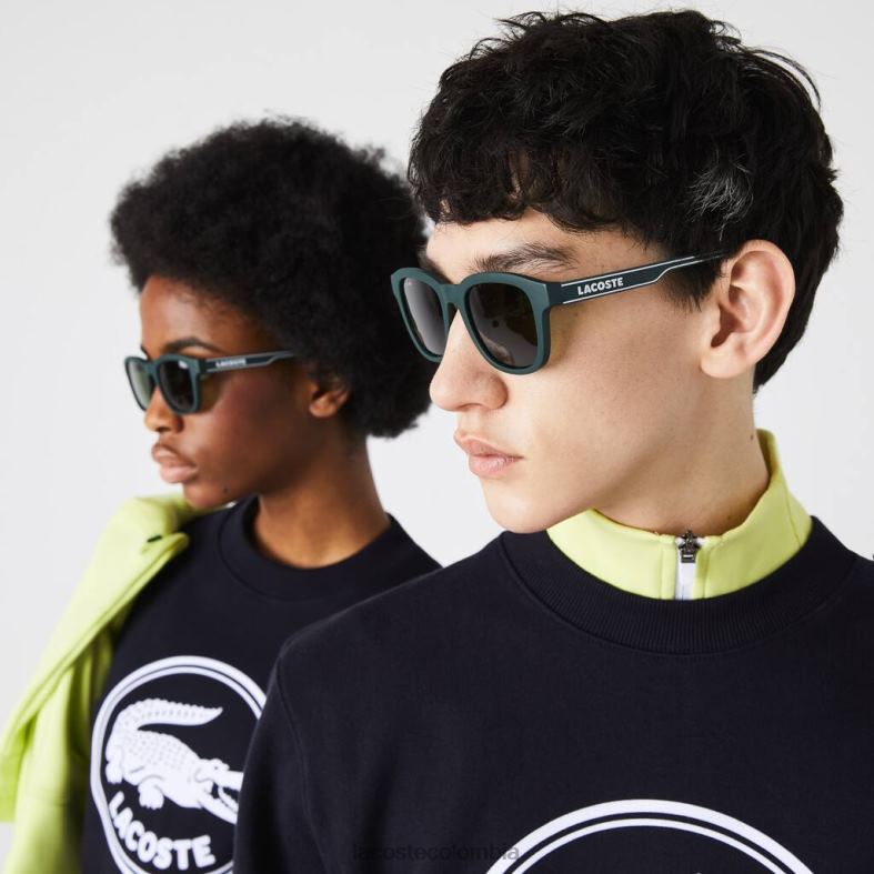 gafas de sol rectangulares línea activa verde mate Lacoste accesorios unisexo 80XZX2306