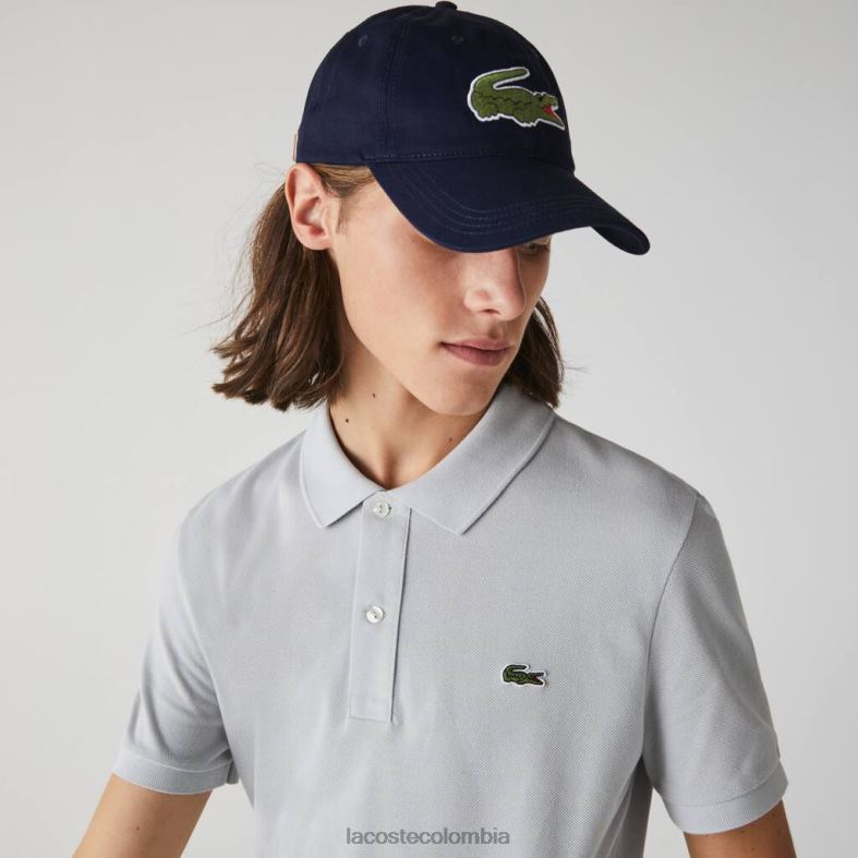 correa en contraste y gorra de algodón de cocodrilo de gran tamaño Azul marino Lacoste accesorios unisexo 80XZX2233