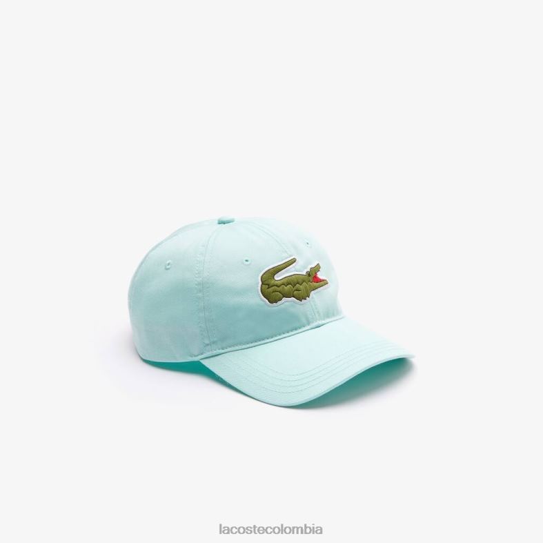 correa en contraste y gorra de algodón de cocodrilo de gran tamaño turquesa Lacoste accesorios unisexo 80XZX2274