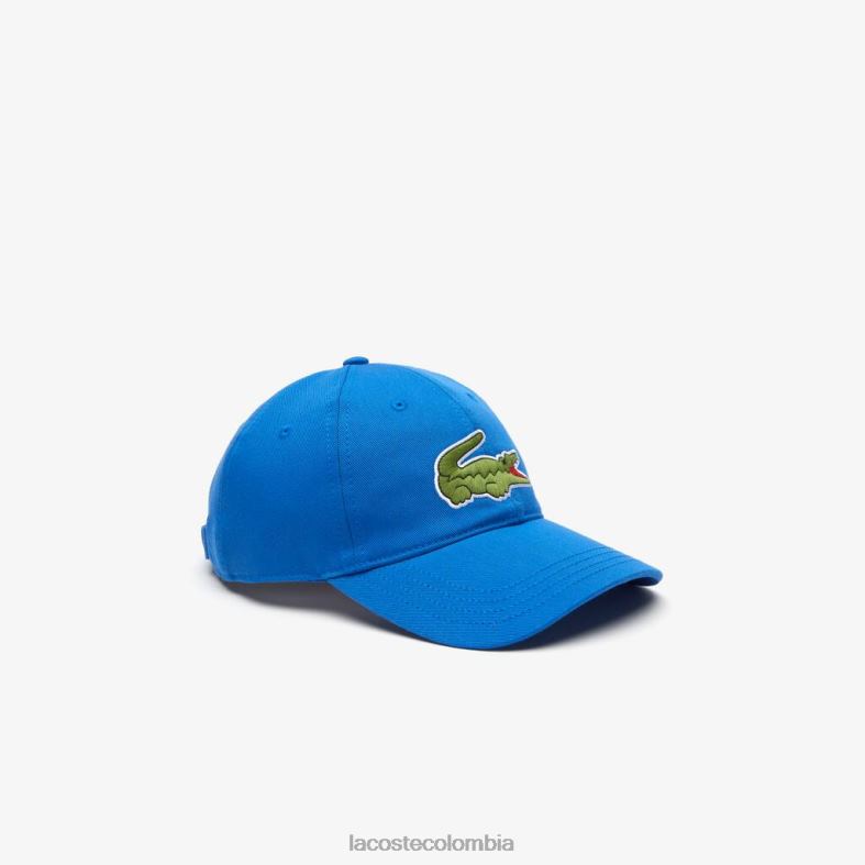 gorra ajustable de sarga de algodón orgánico azul Lacoste accesorios unisexo 80XZX2145