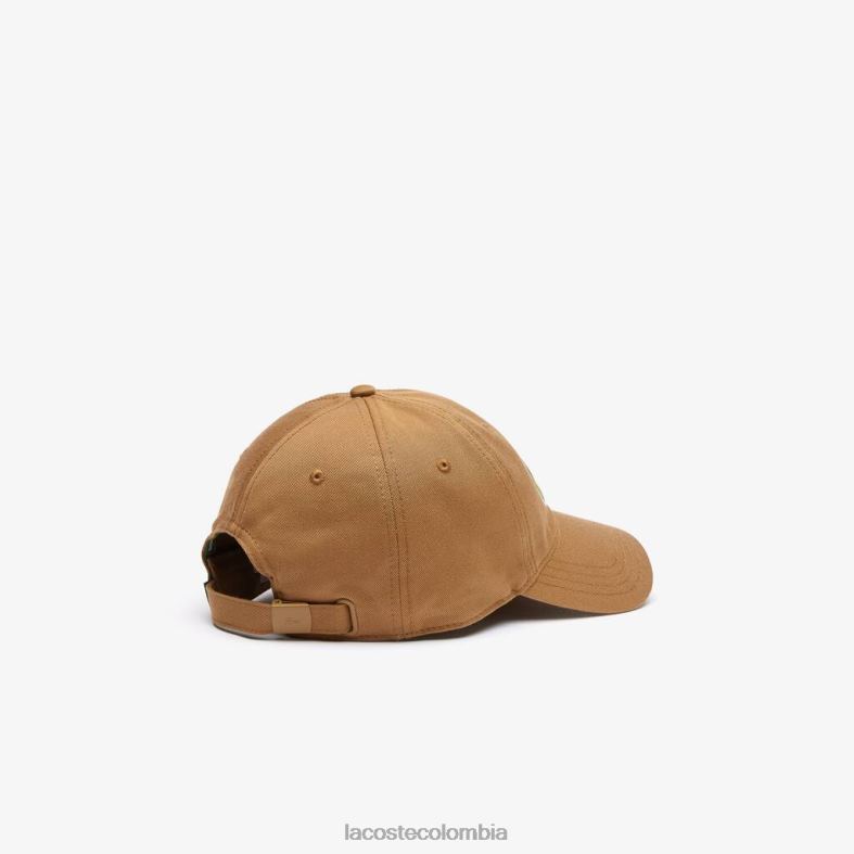 gorra ajustable de sarga de algodón orgánico marrón Lacoste accesorios unisexo 80XZX2235