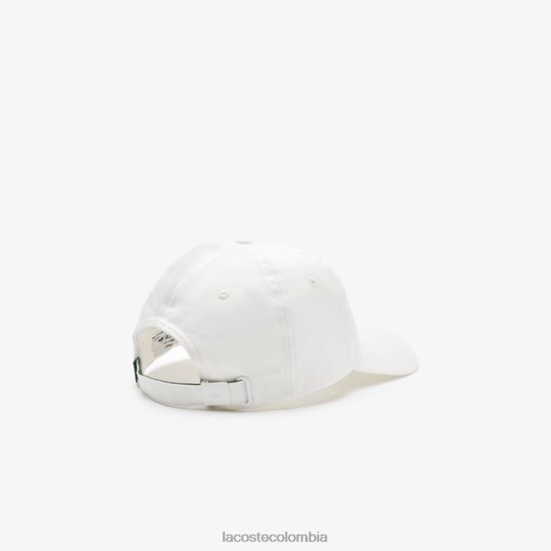 gorra con parche de cocodrilo blanco Lacoste accesorios unisexo 80XZX2146