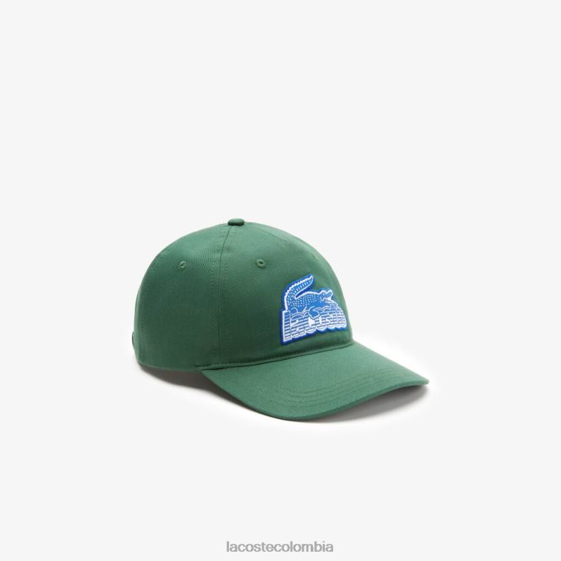 gorra con parche de cocodrilo verde Lacoste accesorios unisexo 80XZX2147