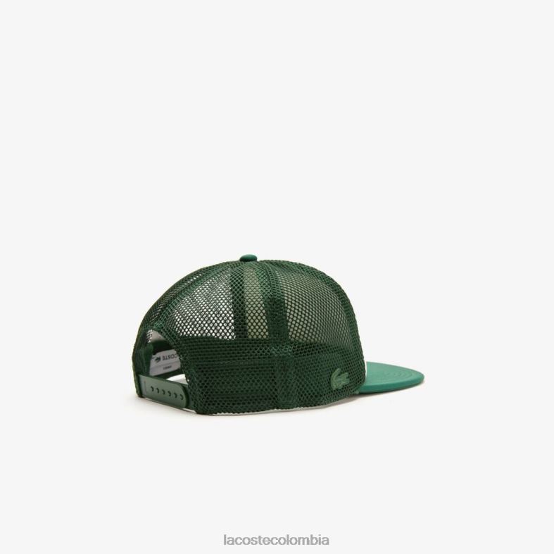 gorra de malla y neopreno verde blanco Lacoste accesorios unisexo 80XZX2161