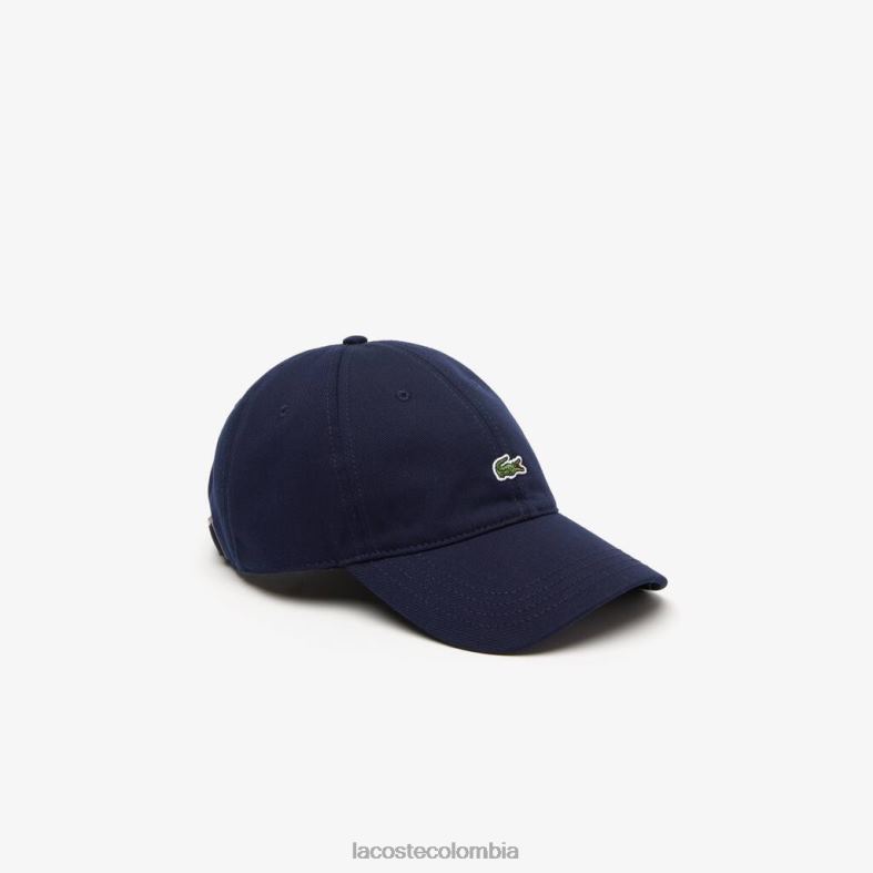 gorra de sarga de algodón orgánico Azul marino Lacoste accesorios unisexo 80XZX2245