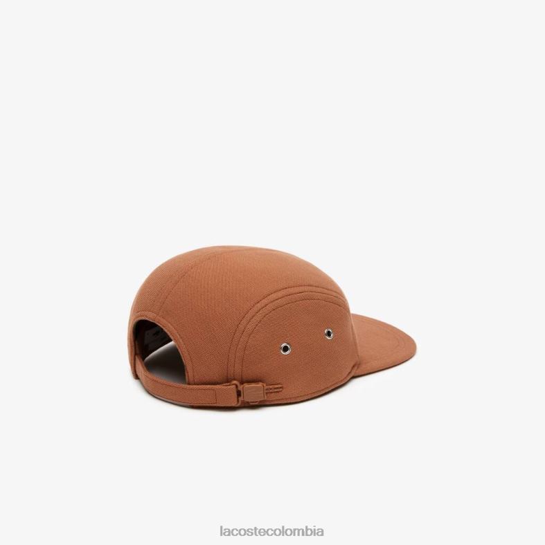 gorra girolle de algodón orgánico marrón claro Lacoste accesorios unisexo 80XZX2152