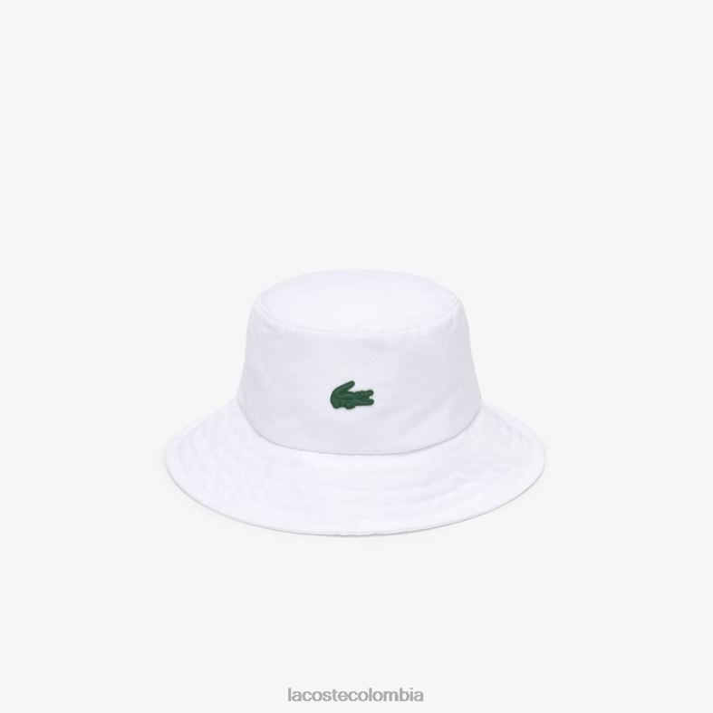 sombrero de pescador de nailon con efecto acolchado blanco Lacoste accesorios unisexo 80XZX2927