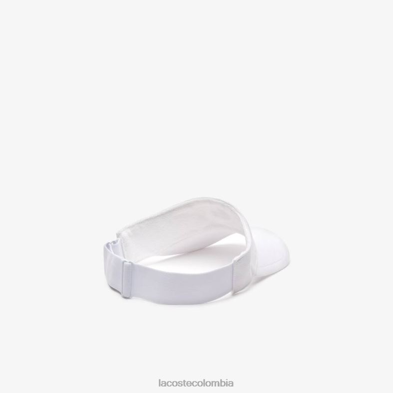 visera de tenis deportiva de piqué y polar blanco Lacoste accesorios unisexo 80XZX2247