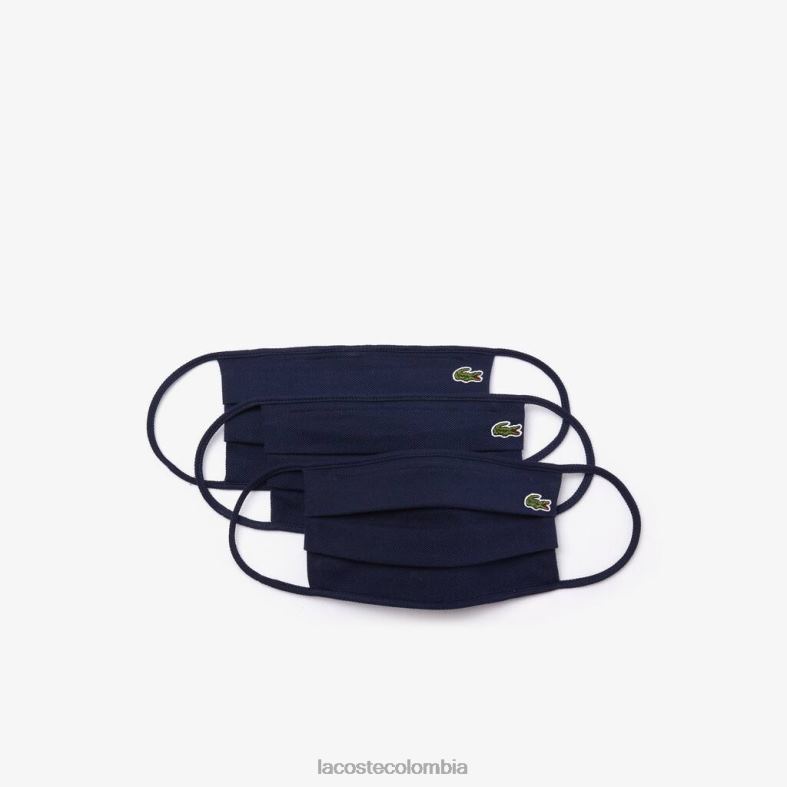 l.12.12 mascarillas faciales paquete de 3 Azul marino Lacoste accesorios unisexo 80XZX2264