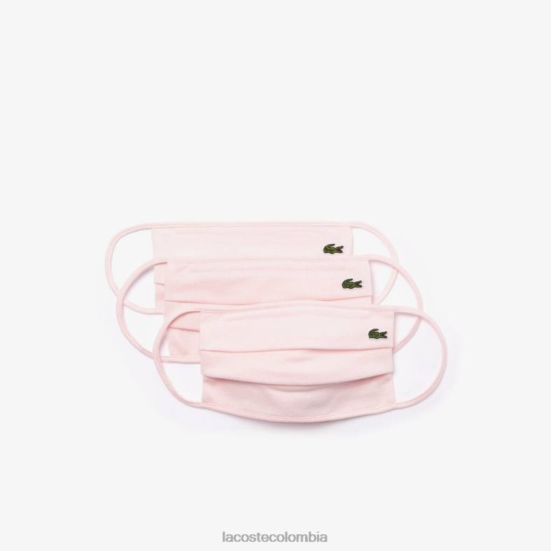 l.12.12 mascarillas faciales paquete de 3 Rosa claro Lacoste accesorios unisexo 80XZX2280