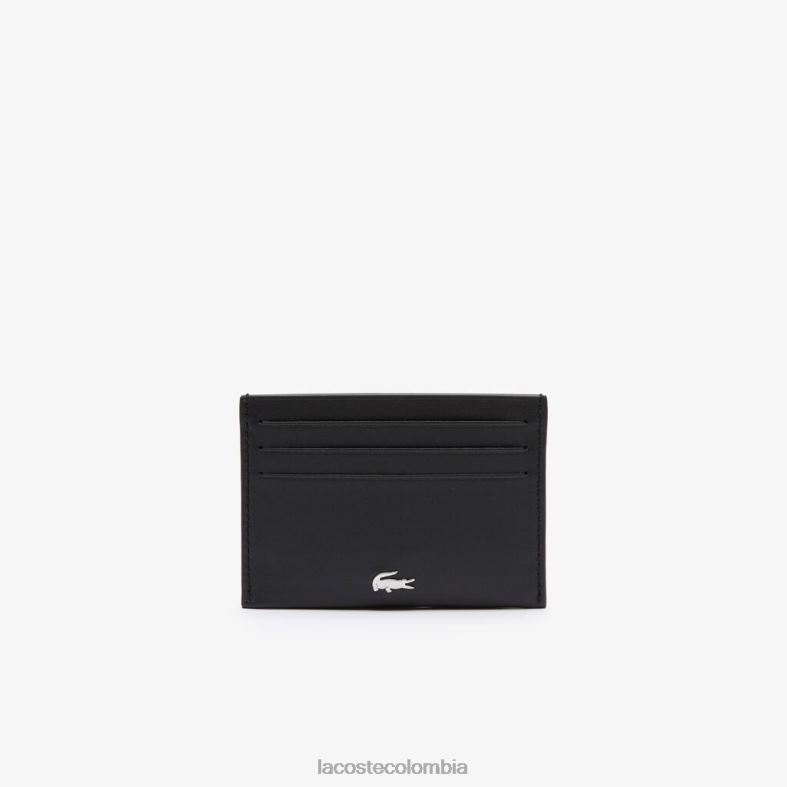 tarjetero fitzgerald de piel negro Lacoste accesorios unisexo 80XZX2050