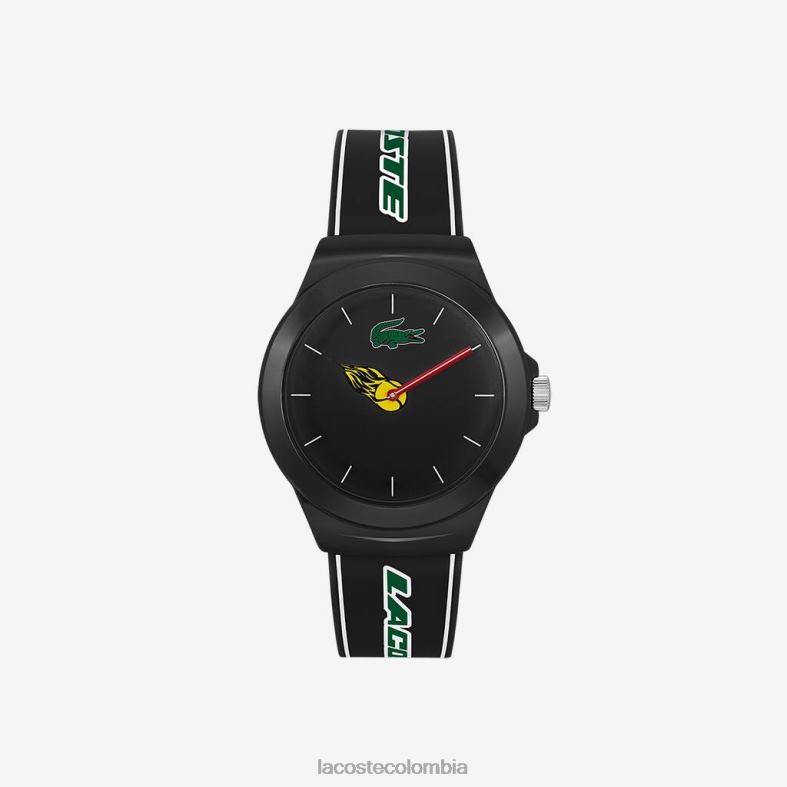 reloj neocroc con correa de silicona negra negro Lacoste accesorios unisexo 80XZX2350