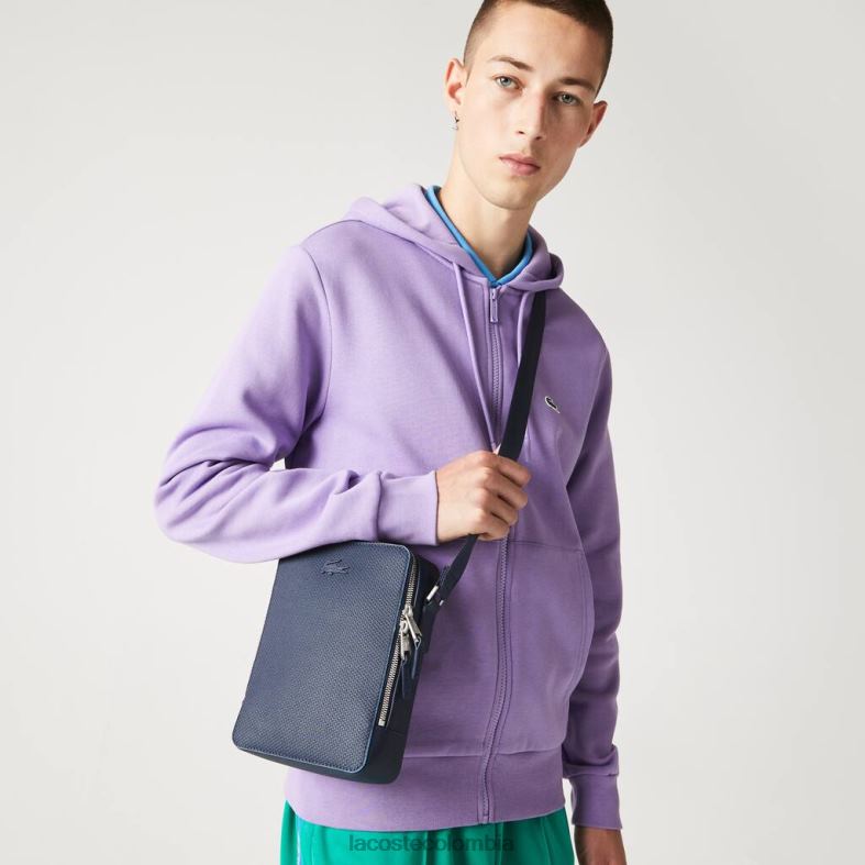 bolso cámara vertical chantaco de piel cosida mate marina 166 argentina Lacoste bolsos y marroquinería unisexo 80XZX2026