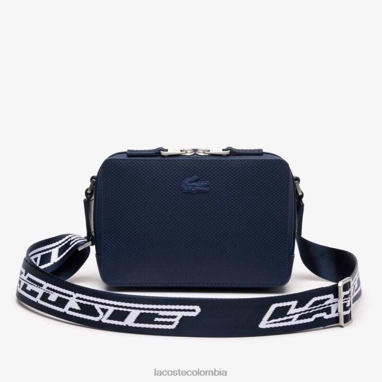 bolso chantaco con correa y logo noche azul blanca Lacoste bolsos y marroquinería unisexo 80XZX1955
