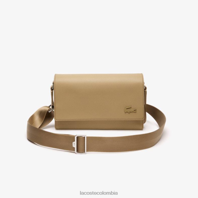 bolso con cierre de solapa de piel de becerro chantaco león Lacoste bolsos y marroquinería unisexo 80XZX1969
