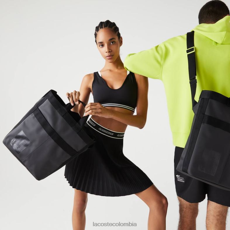 bolso tote repelente al agua con firma estampada lima negra Lacoste bolsos y marroquinería unisexo 80XZX2057