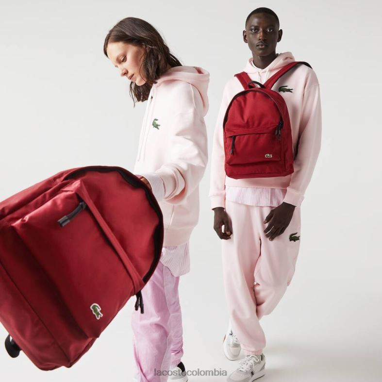 mochila con compartimento para computadora ciclismo rojo Lacoste bolsos y marroquinería unisexo 80XZX1937