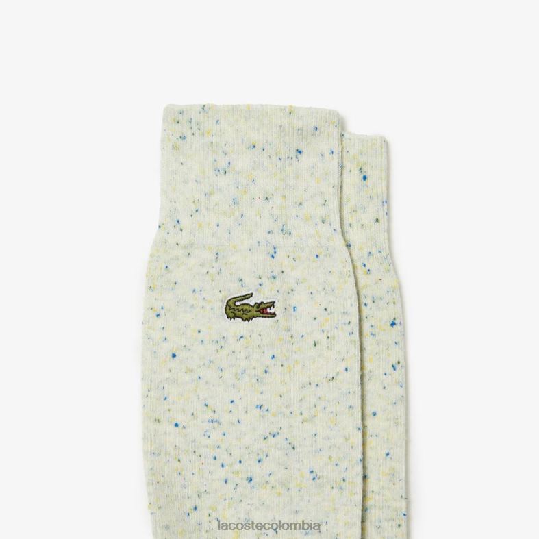 calcetines de punto moteados azul marino/rojo/beige/turquesa Lacoste ropa unisexo 80XZX1685