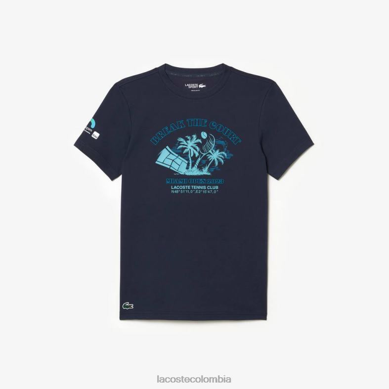 camiseta sport miami open edition azul Lacoste ropa unisexo 80XZX214