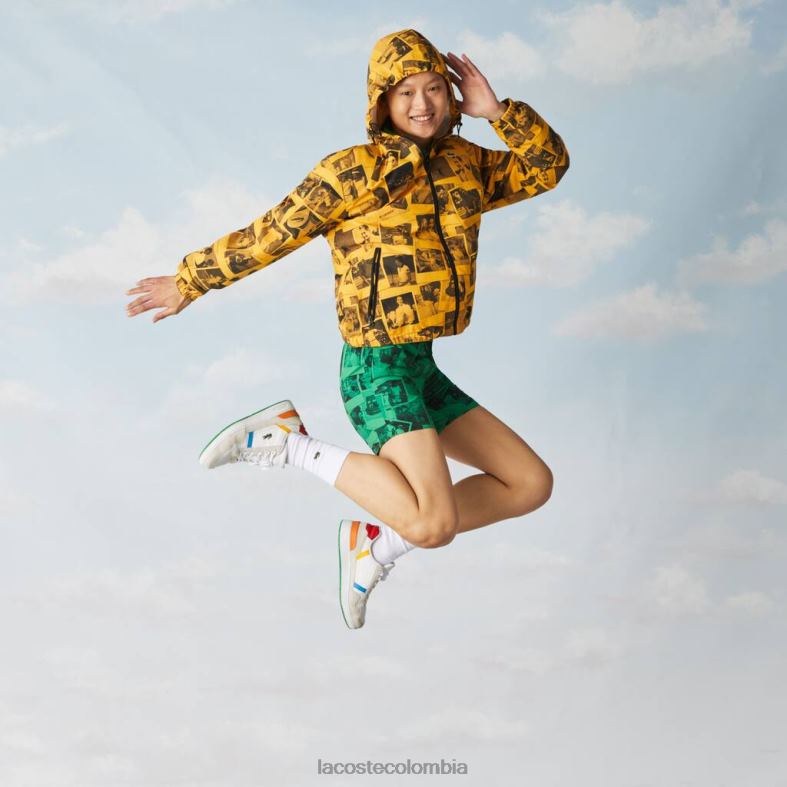 chaqueta de colaboración polaroid en vivo amarillo/negro Lacoste ropa unisexo 80XZX1303