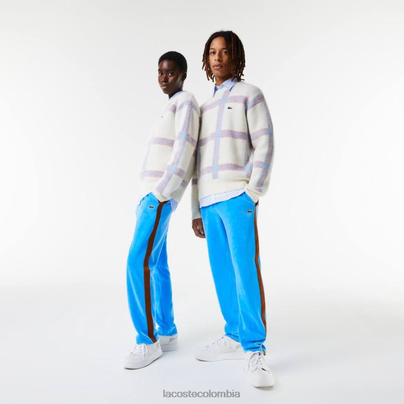 pantalones deportivos con banda en contraste lateral azul Lacoste ropa unisexo 80XZX1103