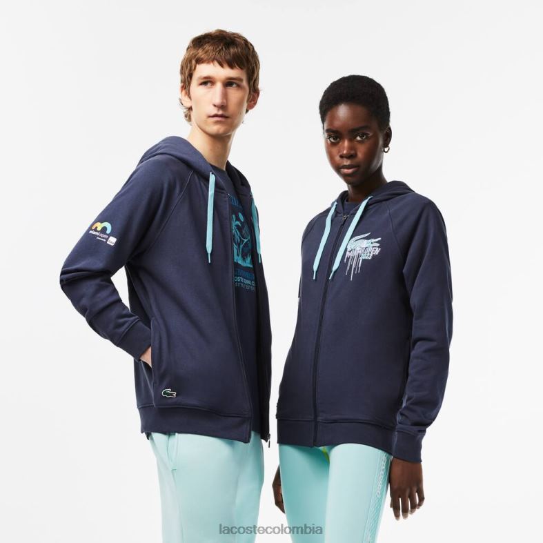 sudadera con capucha sport miami open edition azul Lacoste ropa unisexo 80XZX354